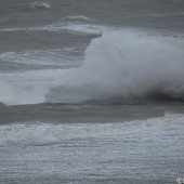 KNRM Katwijk oefent bij harde wind en hoge golven