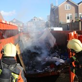 Grote container in de brand Herenstraat Voorhout