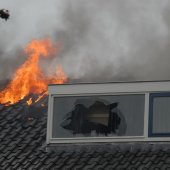 Grote brand Nassaudreef Katwijk (foto update)