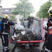 Buitenbrand afval container Rembrandtlaan Voorhout