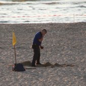 Brisantgranaat gevonden strand Noordwijk