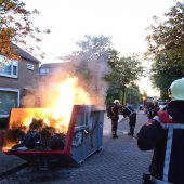 Buitenbrand afval container Rembrandtlaan Voorhout