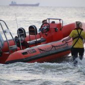 Grote oefening strand Katwijk