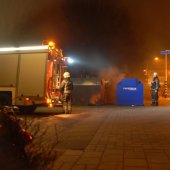 Containerbrand Willem de Zwijgerlaan/Boslaan Katwijk