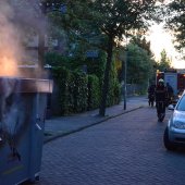 Buitenbrand afval container Rembrandtlaan Voorhout