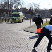 Brand in boot Haringkade Katwijk