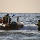 Grote oefening strand Katwijk