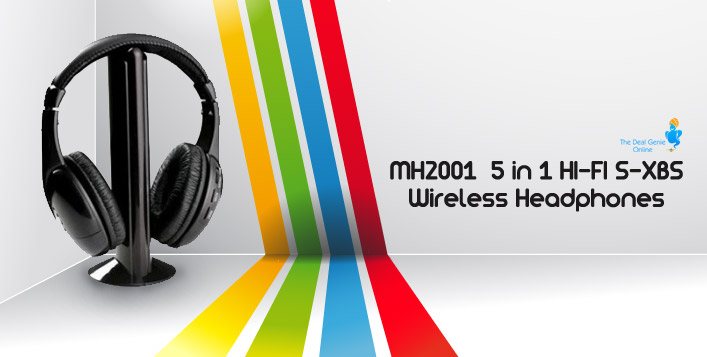 5 in 1 MH2001 Hi-Fi S-XBS Wireless Headphones