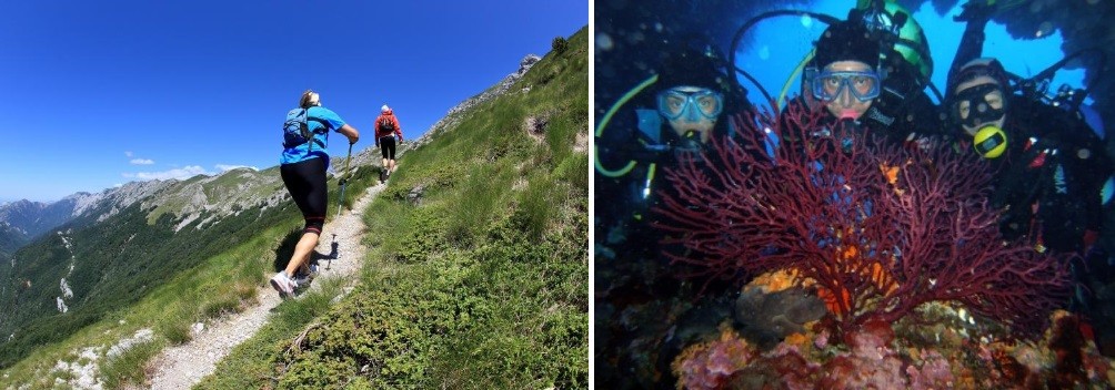 Hiking in Croatia and diving on the island of Split