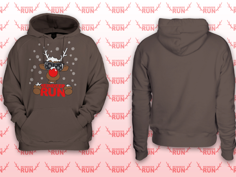 Reindeer Run Hot Chocolate College Hoodie