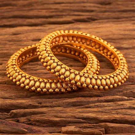 gold bangles antique plain