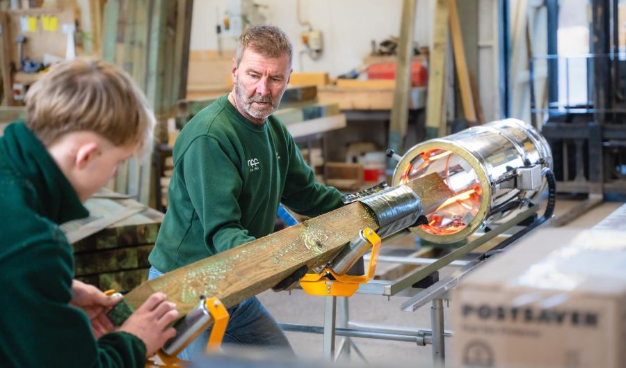 New Forest Fencing & Gates invest in a Postsaver Pro-Shrink application machine to improve production capacity  