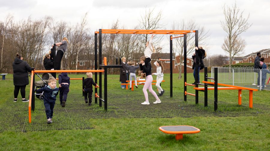 Families welcome the official opening of new play park 