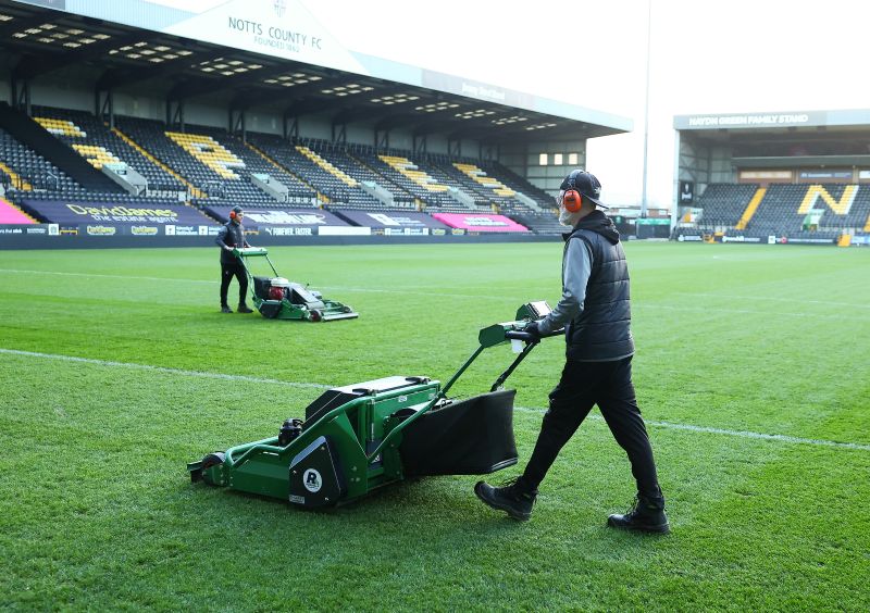 Notts County benefits from Dennis battery mowers