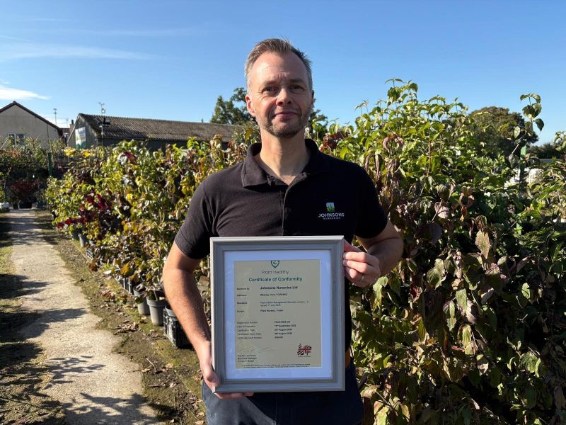 Johnsons Nurseries Ltd celebrates fifth consecutive year of Plant Healthy Accreditation
