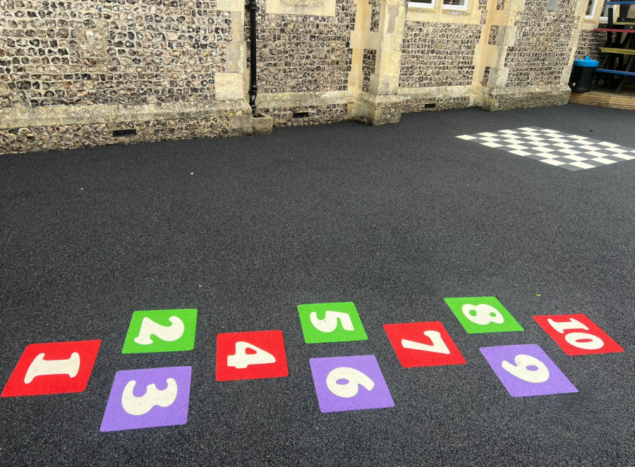 Introducing Our EPDM Pre-Formed Hopscotch Graphic: The Smarter, Faster Way to Add Play Value