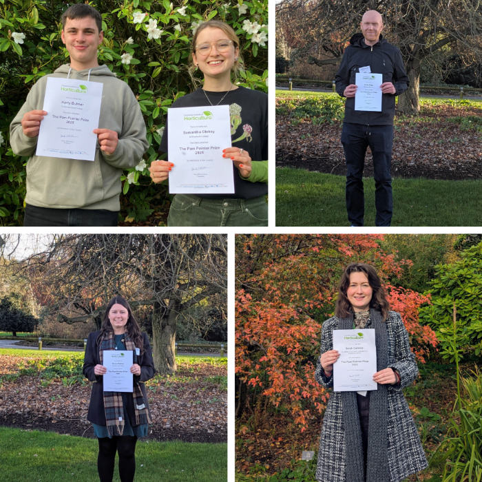 Chartered Institute of Horticulture Pam Pointer Award Winners 2025