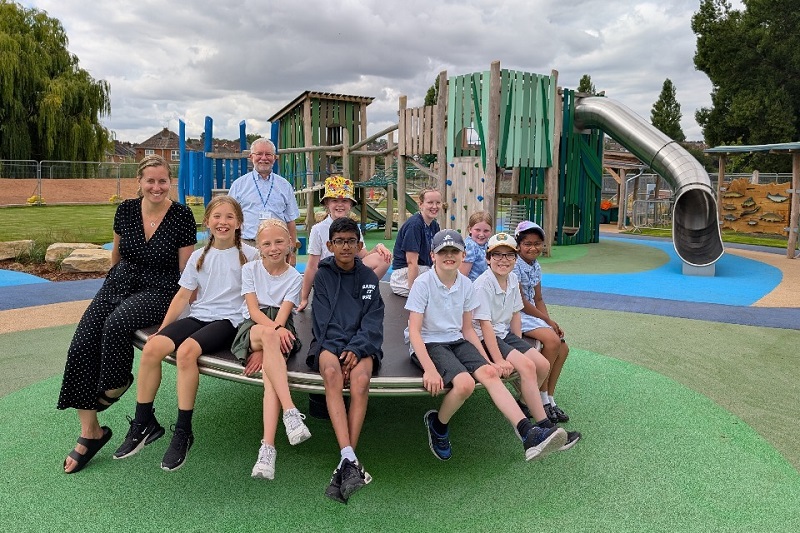 Students get exclusive preview of Salisbury River Park play area 