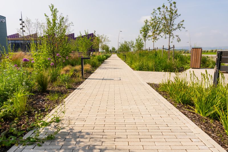 Creating a sleek and contemporary outdoor space with a small format block paving