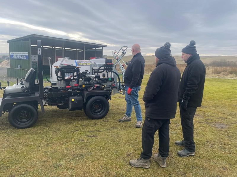 Fairways GM delivers sprayer, utility vehicle and top dresser to Bonnyton GC