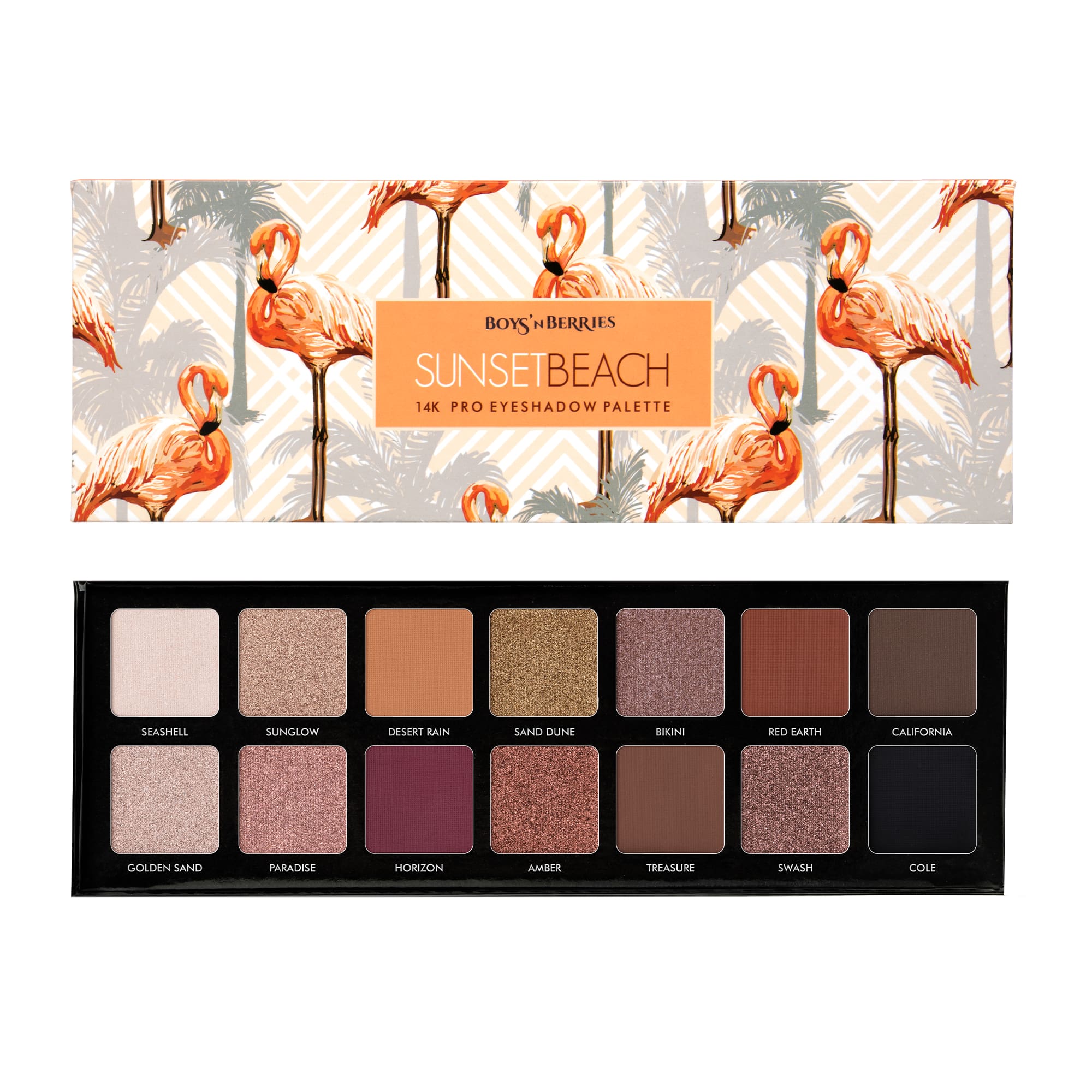 Paleta farduri Boys`n Berries 14K Pro Eyeshadow Palette Sunset Beach