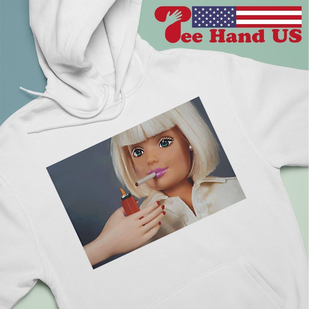 barbie with a cigarette Smoking Print Funny Barbie Picture | It