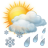 onbestendig, sneeuwregen