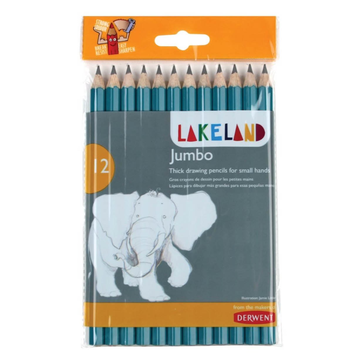 Derwent Lakeland Jumbo Graphite Pencils Pack of 12