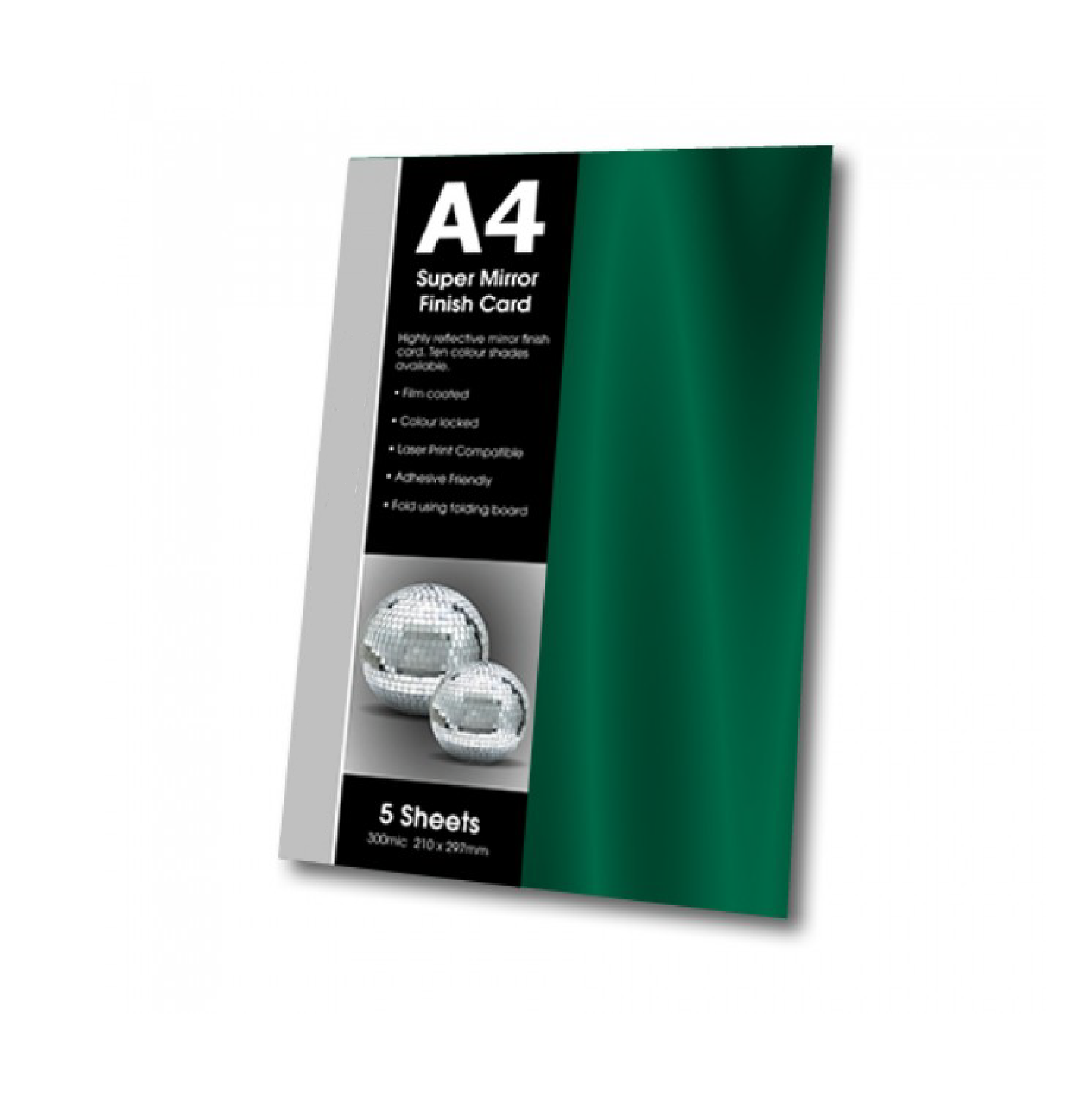 super mirror finish card green super flyer card