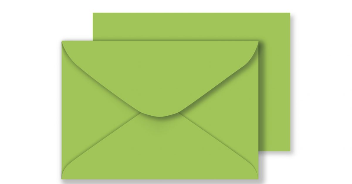 C6 Envelopes Lime Green