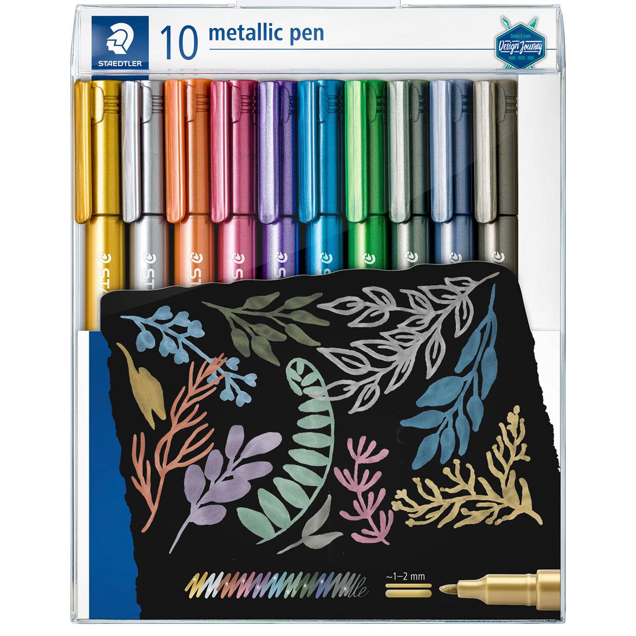 Staedtler Metallic Markers Pack of 10 Assorted Colours