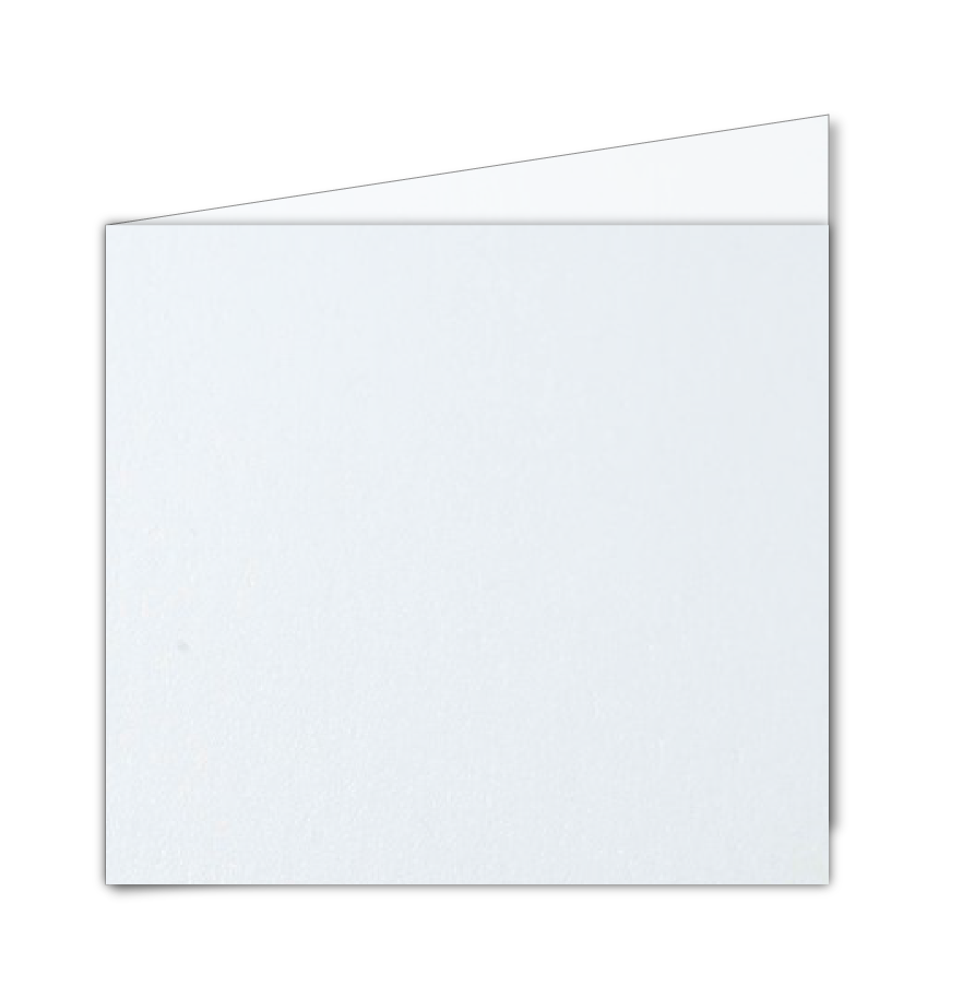 Large Square Ultra White Pearlised Card Blanks