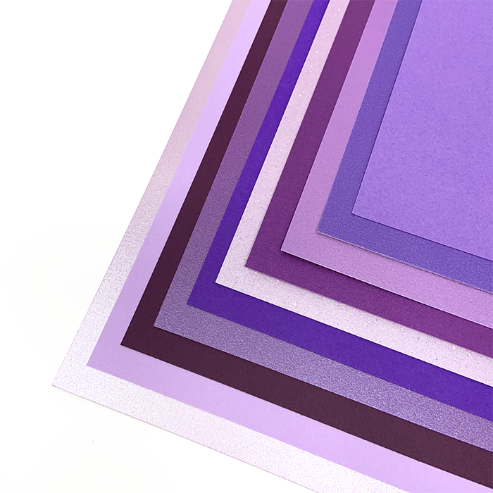 Purple Mixed Card Pack A4 10 Sheets