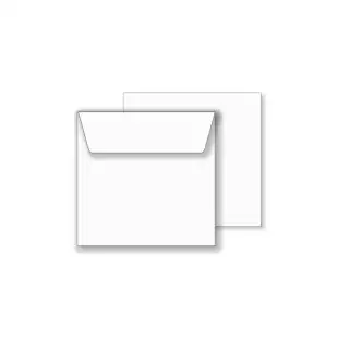 Essentials White Wallet Square Envelope- 120mm x 120mm