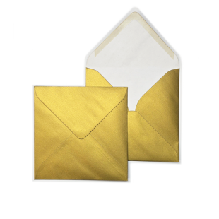Luxury Small Square Envelopes - Metallic Gold