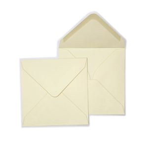 Small Square Ivory Hammered Envelopes