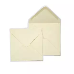 Small Square Ivory Hammered Envelopes