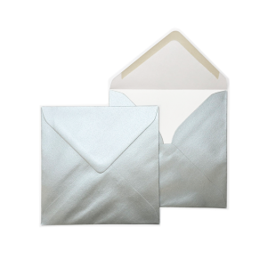 Luxury Small Square Envelopes - Metallic Silver