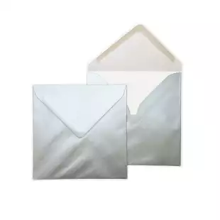 Luxury Small Square Envelopes - Metallic Silver