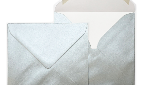 Luxury Extra Large Square Envelopes - Metallic Silver