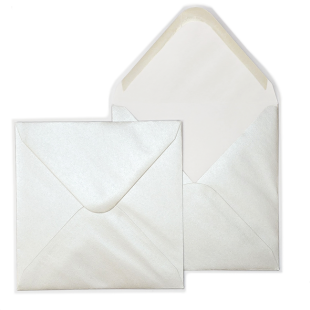 Extra Large Square Fresh White Pearlised Envelopes