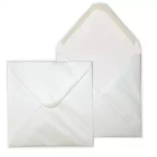 Extra Large Square Fresh White Pearlised Envelopes