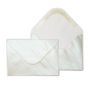 C6 Pearlised Fresh White Envelopes