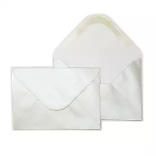 C6 Pearlised Fresh White Envelopes