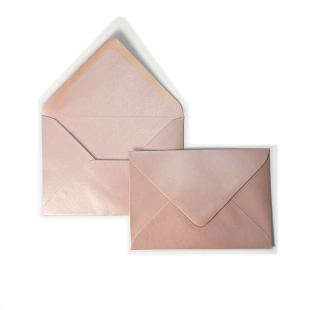 C6 Misty Rose Sirio Pearl Envelopes 125gsm