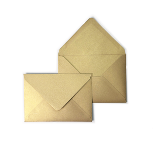 C6 Gold Sirio Pearl Envelopes 125gsm