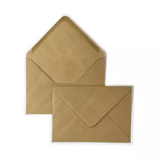 B6 Ribbed Kraft Envelopes (125mm x 175mm)