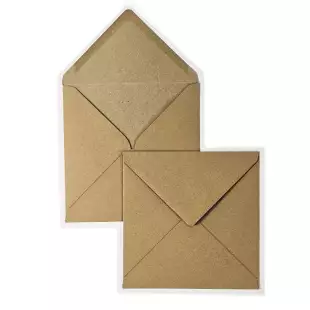Fleck Kraft 164mm Square Envelopes 115gsm (164mm x 164mm)