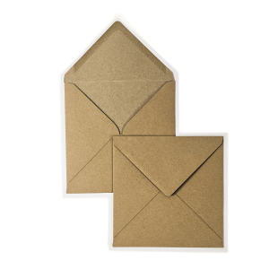 Extra Large Square Fleck Kraft Envelopes- 155mm x 155mm