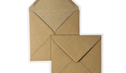 Extra Large Square Fleck Kraft Envelopes- 155mm x 155mm